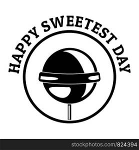 Happy sweet day logo. Simple illustration of happy sweet day vector logo for web design isolated on white background. Happy sweet day logo, simple style
