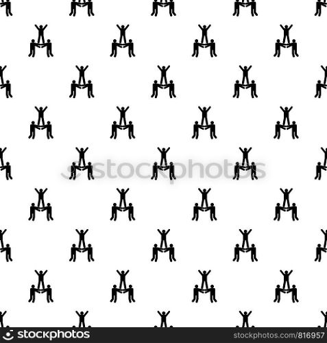 Happy teamwork pattern seamless vector repeat geometric for any web design. Happy teamwork pattern seamless vector
