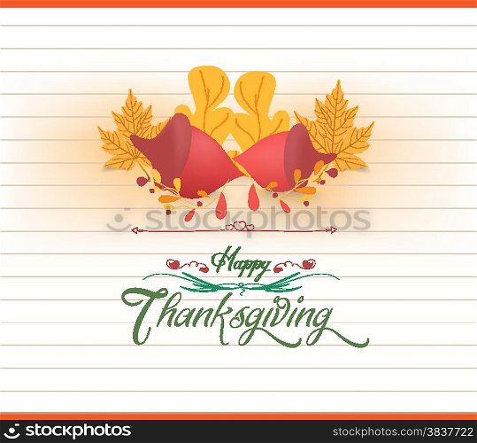 happy thankgiving with acorns greeting card