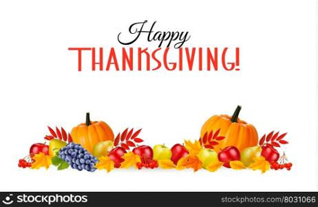Happy Thanksgiving Background. Vector.