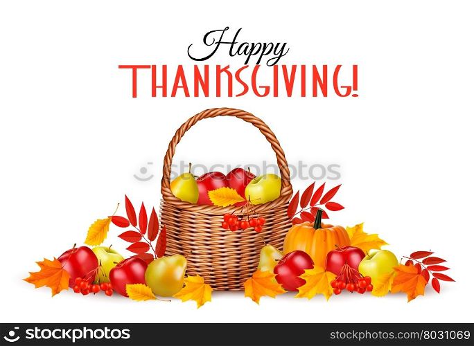 Happy Thanksgiving Background. Vector.