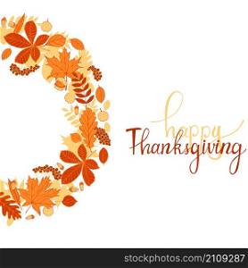 Happy Thanksgiving background. Vector illustration.. Happy Thanksgiving background.