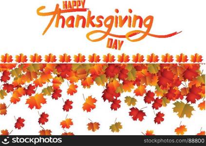 Happy Thanksgiving Day. Autumn background with colorful leaves