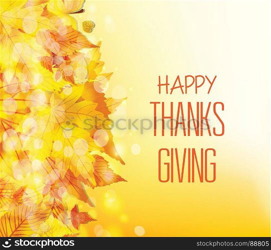 Happy Thanksgiving Day. Autumn leaves background