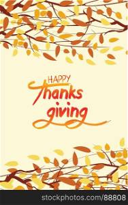 Happy Thanksgiving Day. Autumn leaves background