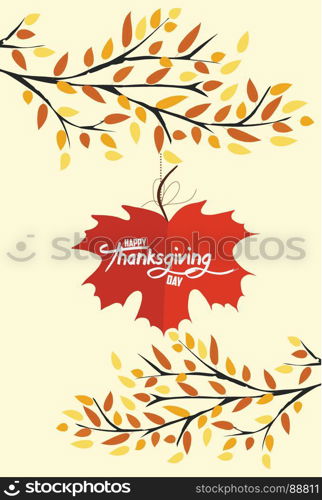 Happy Thanksgiving Day. Autumn leaves background