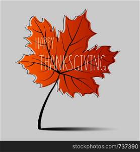 Happy Thanksgiving Day background. Autumn poster or banner with leaves