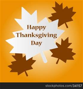 Happy Thanksgiving Day background with beautiful autumn maple leaves, can be use as flyer, banner or poster.