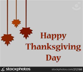 Happy Thanksgiving Day celebrations greeting card design. Autumn background with golden maple and oak leaves. Vector illustration.