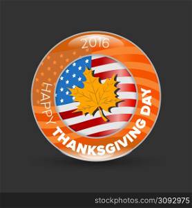 Happy Thanksgiving Day on a black background. Happy Thanksgiving Day
