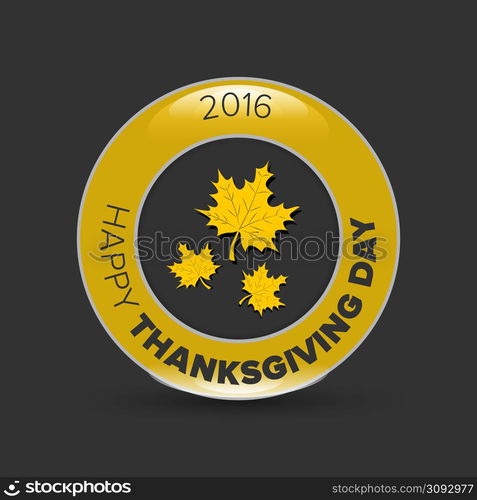 Happy Thanksgiving Day on a black background. Happy Thanksgiving Day