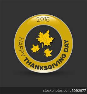 Happy Thanksgiving Day on a black background. Happy Thanksgiving Day