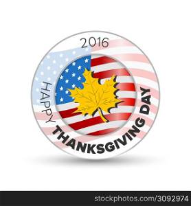 Happy Thanksgiving Day on a white background. Happy Thanksgiving Day