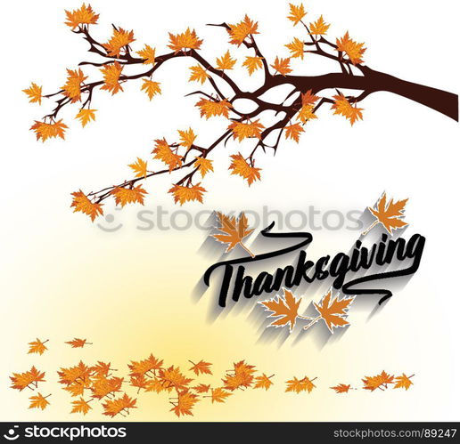 Happy Thanksgiving Holiday. Autumn background vector illustration