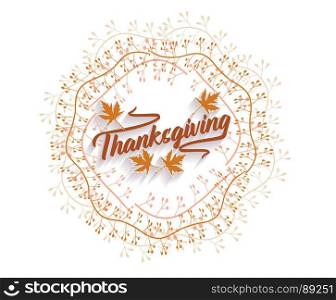 Happy Thanksgiving Holiday. Autumn background vector illustration