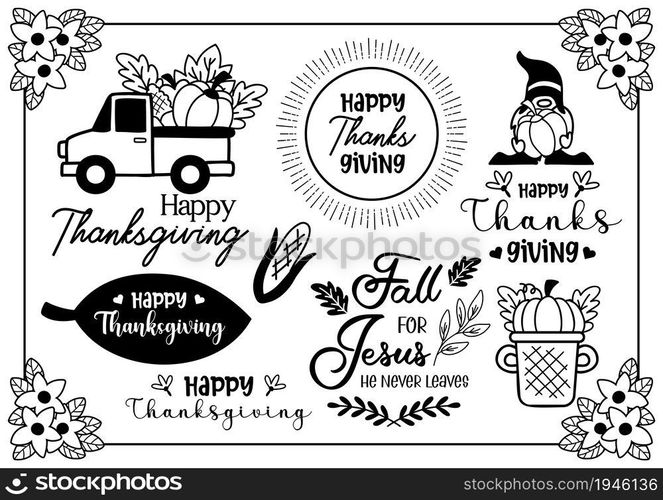 happy thanksgiving illustration Vector for banner, poster, flyer