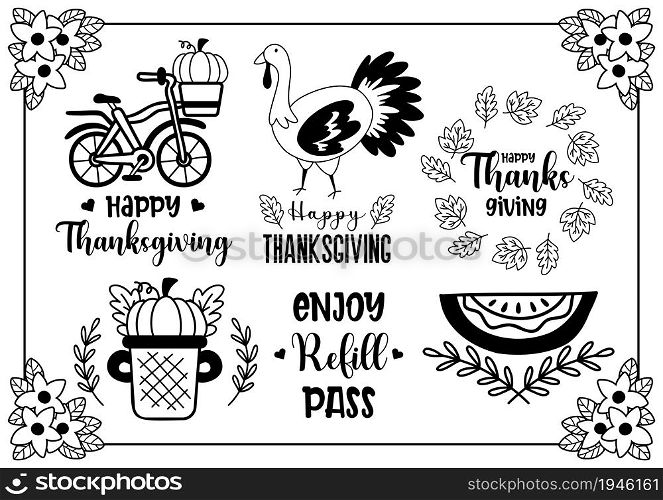 happy thanksgiving illustration Vector for banner, poster, flyer
