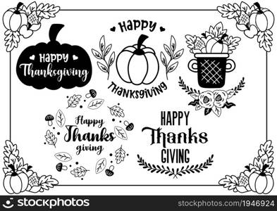 happy thanksgiving illustration Vector for banner, poster, flyer