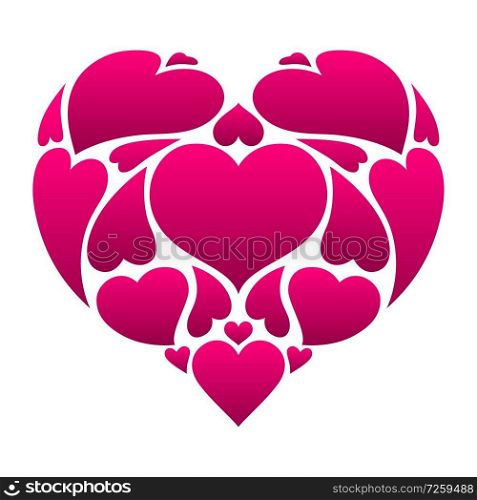 Happy Valentine Day greeting card. Pink heart shape. Love romantic background. weeding design.. Happy Valentine Day greeting card.