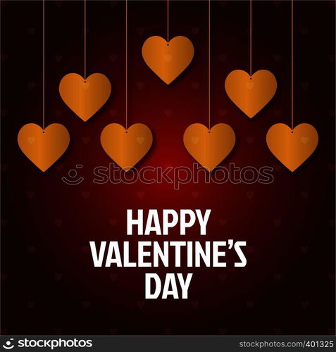 happy Valentine Day Love Background. 14th February Valentine's Day Template