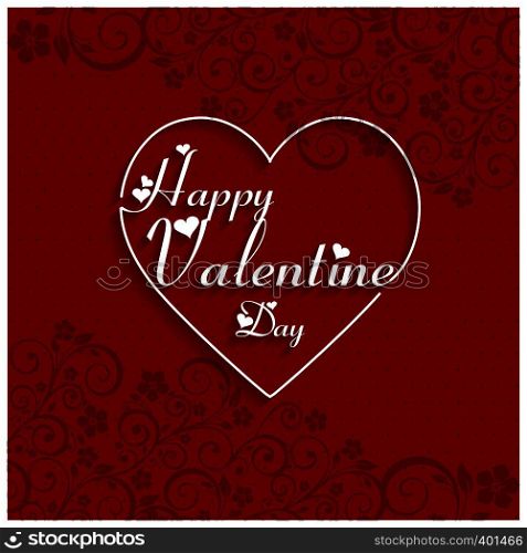 happy Valentine Day Love Background. 14th February Valentine's Day Template