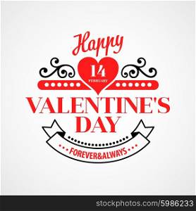 Happy Valentine Day Typographical Background. Vector illustration. Happy Valentine Day Typographical Background. Vector illustration EPS10