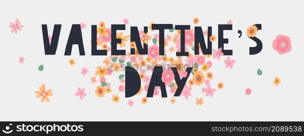 Happy Valentine&rsquo;s Day. Background with realistic 3d flower metal rose, pink and gold color, Glitter golden confetti. Pattern of flower buds. Horizontal banner, poster, header for website. Vector. Happy Valentine&rsquo;s Day Banner Background with realistic 3d flower metal rose, pink and gold color, Glitter golden confetti. Pattern of flower buds. Horizontal banner, poster, header for website. Vector