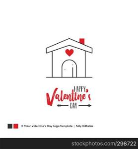 Happy Valentine's Day Card. Vector Lettering Background