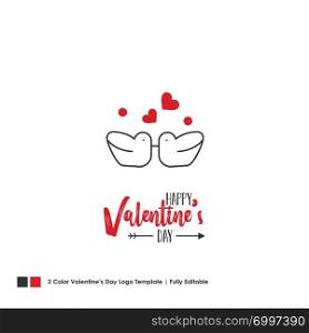 Happy Valentine&rsquo;s Day Card. Vector Lettering Background
