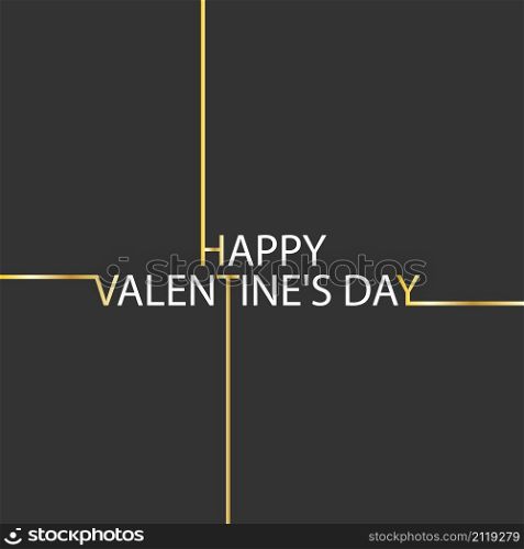 HAPPY VALENTINE&rsquo;S DAY greeting inscription for postcards, covers, banners, posters and thematic design. Flat style.