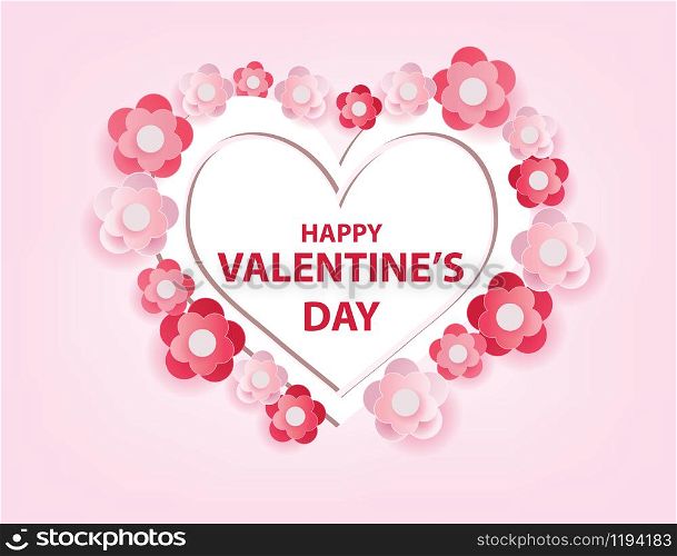 Happy valentine&rsquo;s day. Object background with holiday. Concept valentine vector illustration.