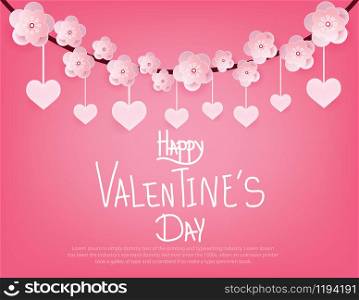 Happy valentine&rsquo;s day. Object background with holiday. Concept valentine vector illustration.