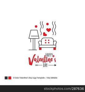 Happy Valentine’s Day Card. Vector Lettering Background