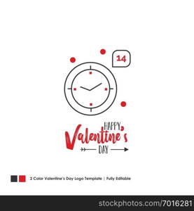 Happy Valentine’s Day Card. Vector Lettering Background