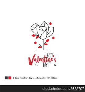 Happy Valentine’s Day Card. Vector Lettering Background