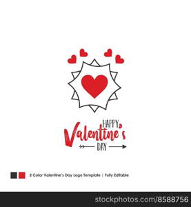 Happy Valentine’s Day Card. Vector Lettering Background