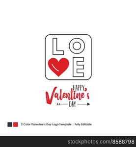 Happy Valentine’s Day Card. Vector Lettering Background