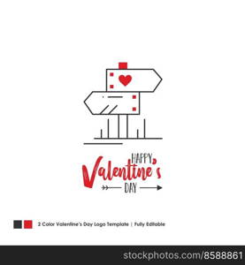 Happy Valentine’s Day Card. Vector Lettering Background