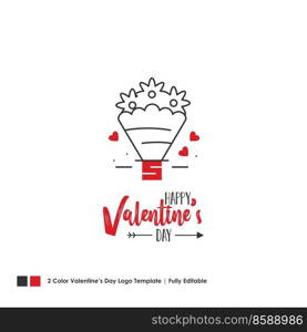 Happy Valentine’s Day Card. Vector Lettering Background