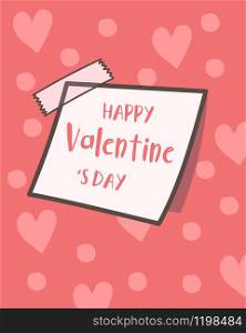 Happy Valentine's Day collection of cute sticky notes, Valentines Day background, Valentine card and poster