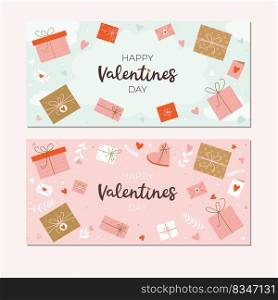 Happy Valentine s day. Templates for a postcard or banner. Vector illustration.. Happy Valentine s day. Templates for a postcard or banner.