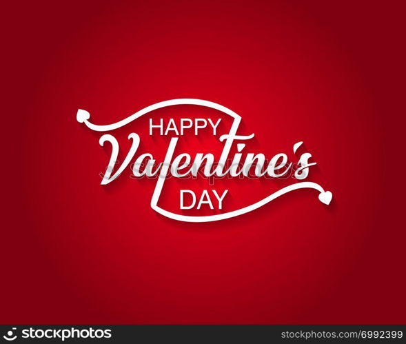 Happy Valentine's Day text as Valentine's Day logotype badge/icon.