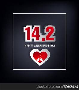 Happy Valentine's Day text as Valentine's Day logotype badge/icon.