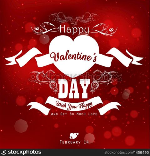 Happy valentines day background with party poster design template.vector