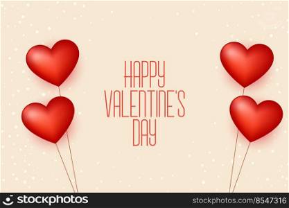 happy valentines day balloon hearts background