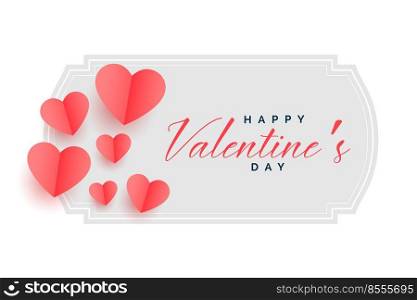 happy valentines day beautiful paper cut hearts background