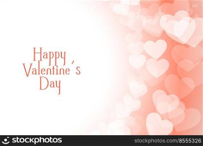 happy valentines day beautiful soft hearts background design