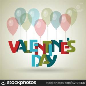 Happy Valentines day card design. 14 february. Vector background.