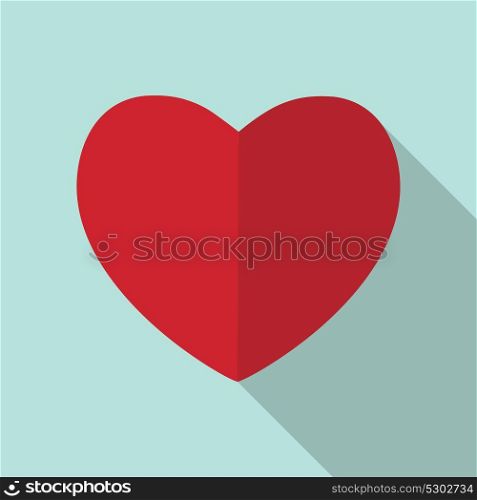 Happy Valentines Day Card with Heart. Flat Vector Illustration. Happy Valentines Day Card with Heart.