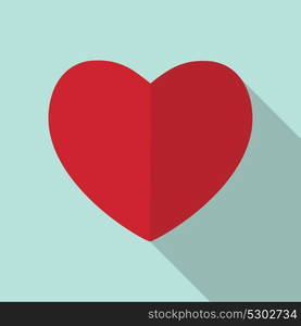 Happy Valentines Day Card with Heart. Flat Vector Illustration. Happy Valentines Day Card with Heart.